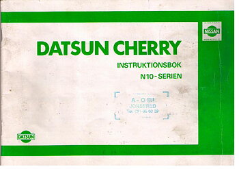 1981 Datsun Cherry Instruktionsbok N10-serien