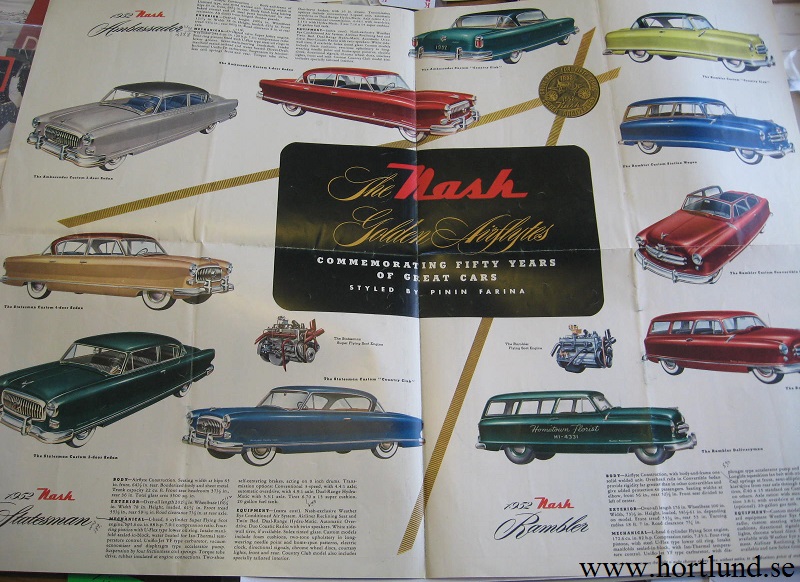 1952 Nash stor Jubileumsbroschyr alla modeller - 2