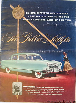 1952 Nash stor Jubileumsbroschyr alla modeller