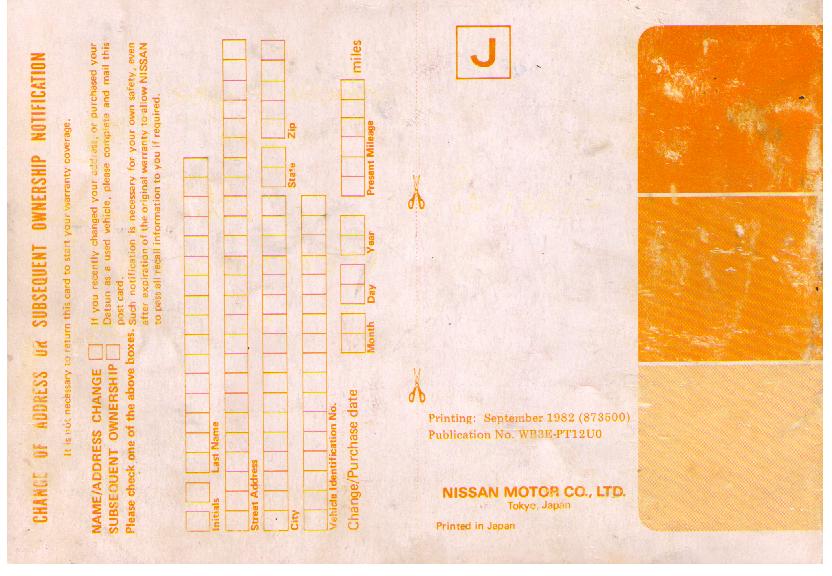 1983 Datsun Nissan Pick-Up Instruktionsbok Owners Manual - 4