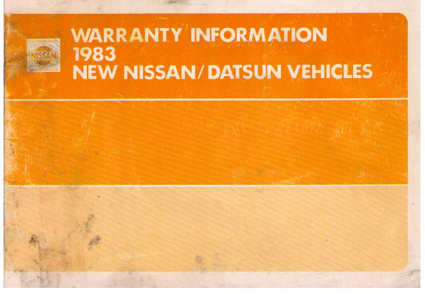 1983 Datsun Nissan Pick-Up Instruktionsbok Owners Manual - 3