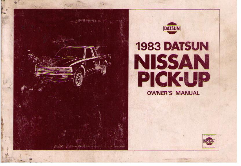 1983 Datsun Nissan Pick-Up Instruktionsbok Owners Manual