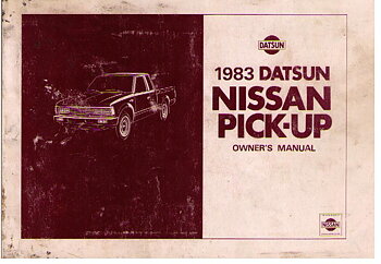 1983 Datsun Nissan Pick-Up Instruktionsbok Owners Manual