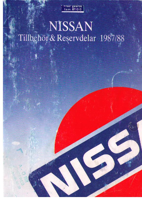 1987 & 1988 NISSAN Tillbehör & Reservdelar