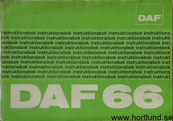 1975 DAF 66 Instruktionsbok