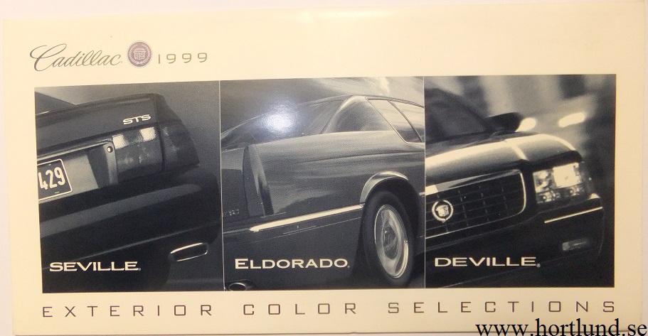 1999 Cadillac Seville Eldorado DeVille Exterior Color Selections