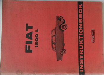 1964 Fiat 1500 L instruktionsbok svensk