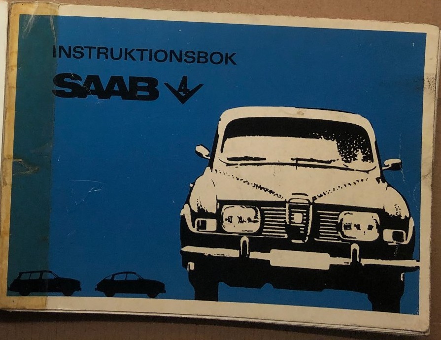 1969 SAAB V4 Instruktionsbok