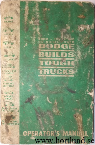 1963 Dodge Truck Operator's Manual