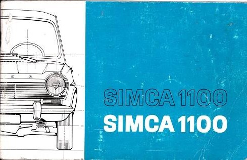 1968 Simca 1100 instruktionsbok svensk
