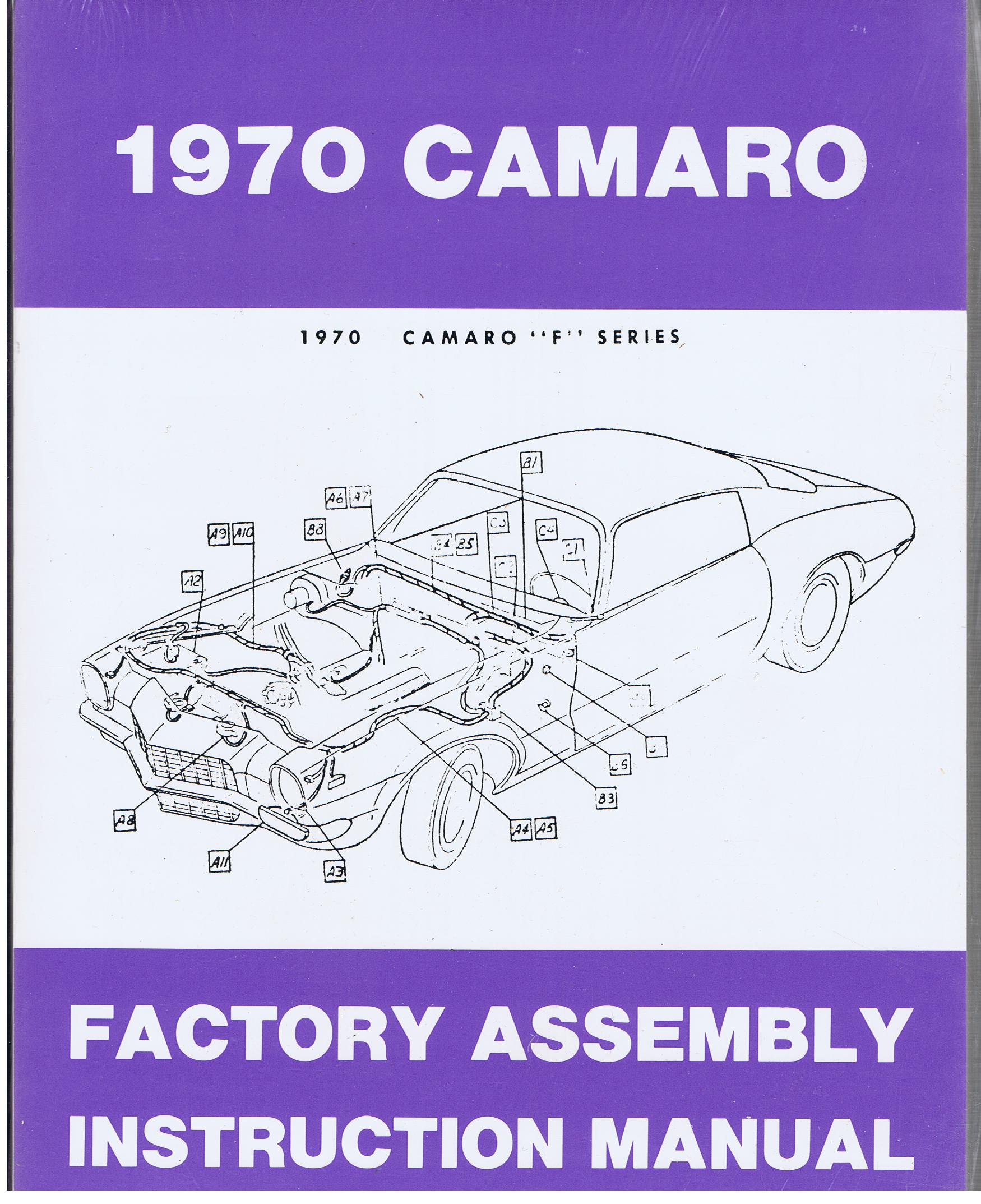 1970 Chevrolet Camaro Factory Assembly Instruction Manual