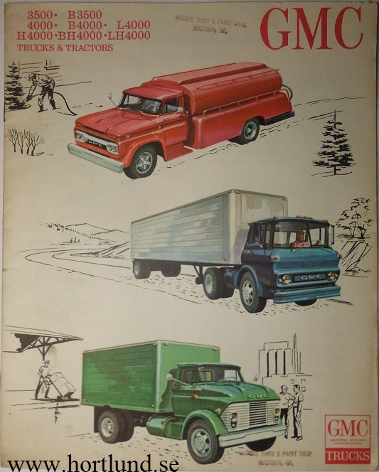 1963 GMC 3500 B3500 4000 B4000 L4000 H4000 BH4000 LH4000 Trucks Broschyr