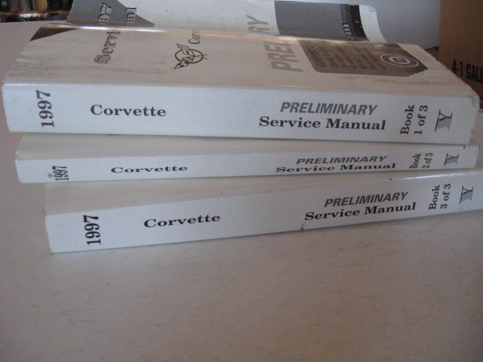 1997 Chevrolet Corvette Preliminary Service Manual Set om 3 böcker
