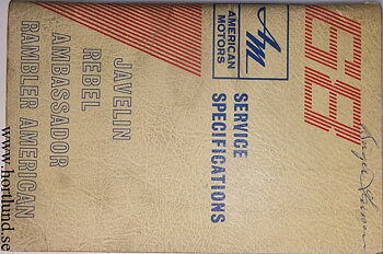 1968 AMC och Rambler Service Specifications