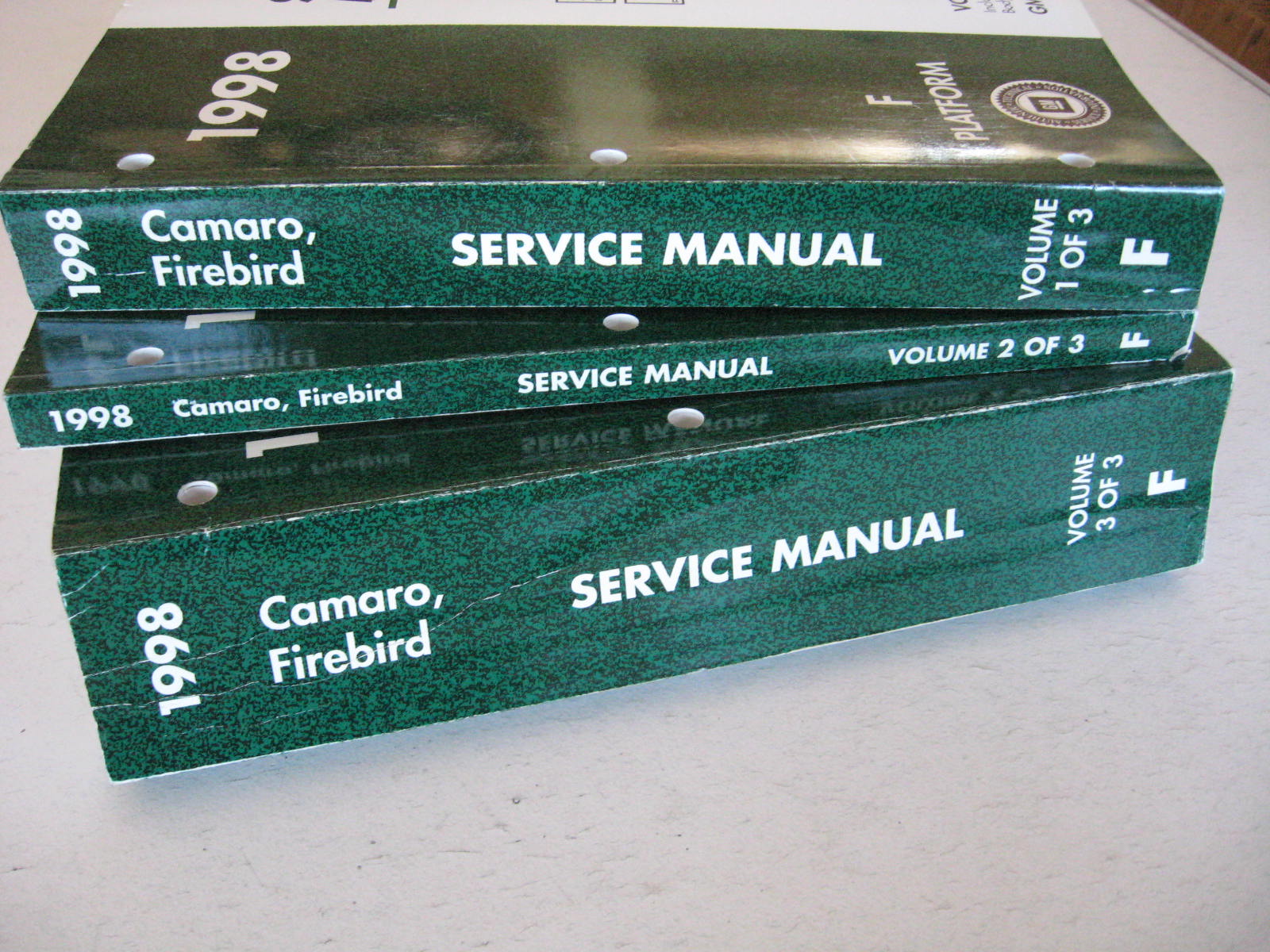 1998 Chevrolet Camaro + Pontiac Firebird Service Manual Set om 3 böcker