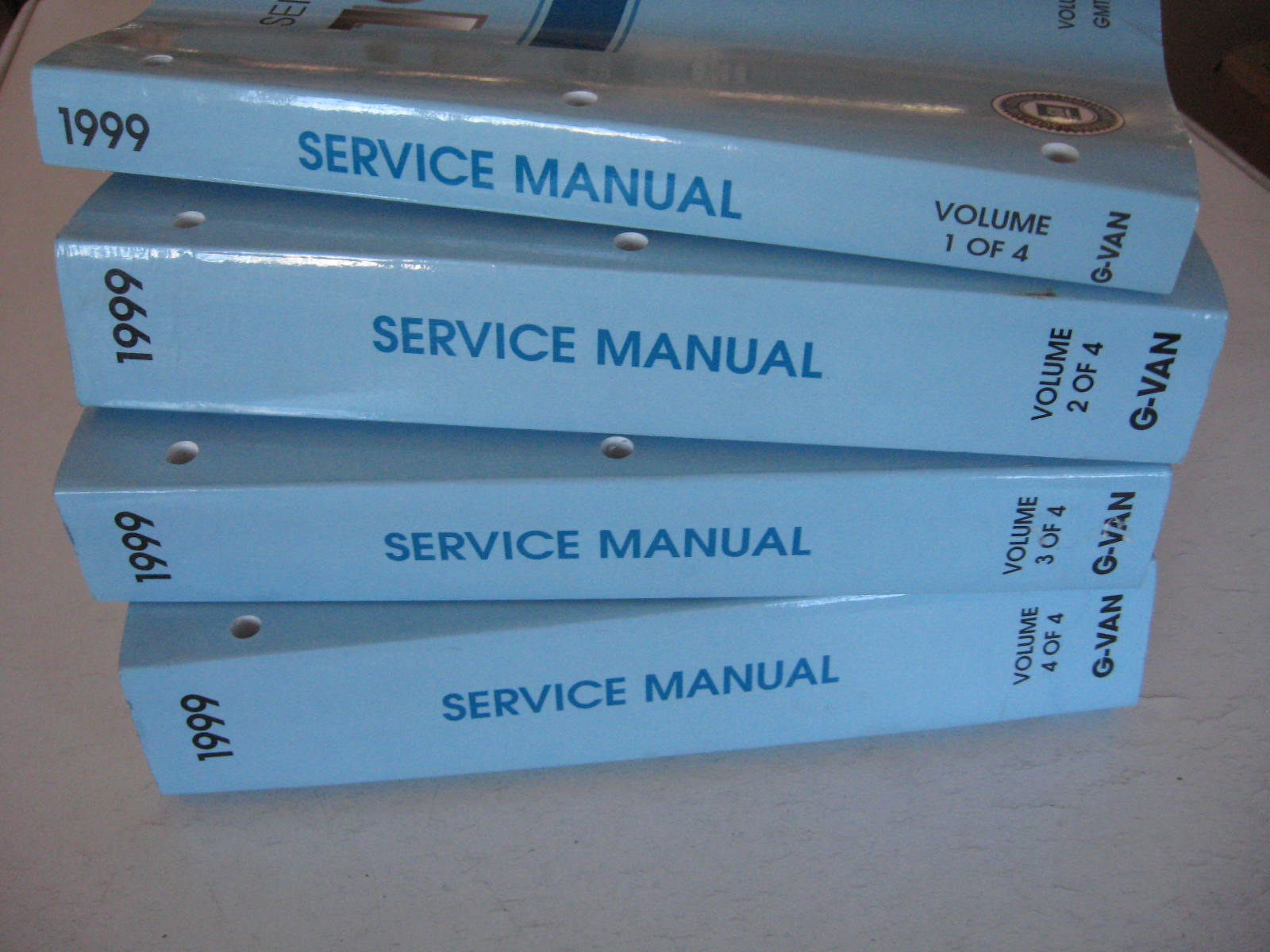 1999 Chevrolet och GMC G-Van Service Manual set om 4 böcker