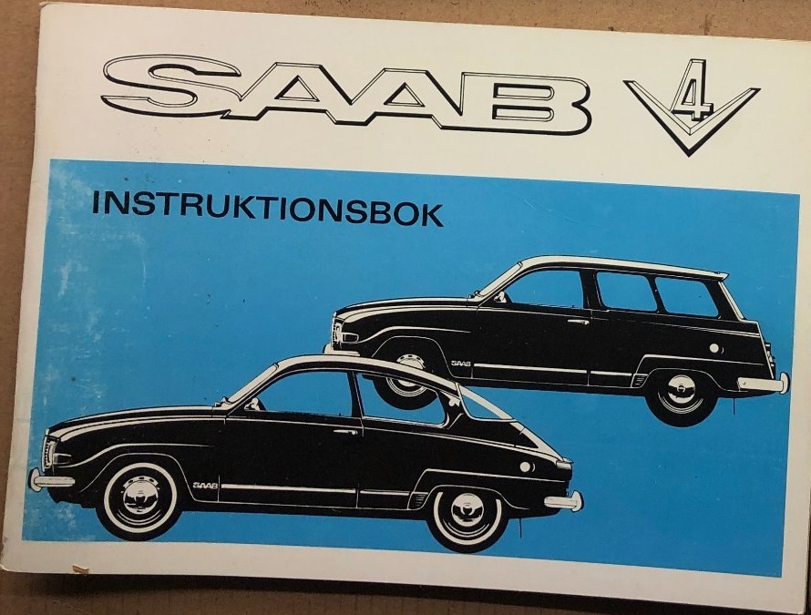 1971 SAAB V4 Instruktionsbok