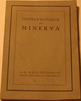 1923 Minerva instruktionsbok svensk