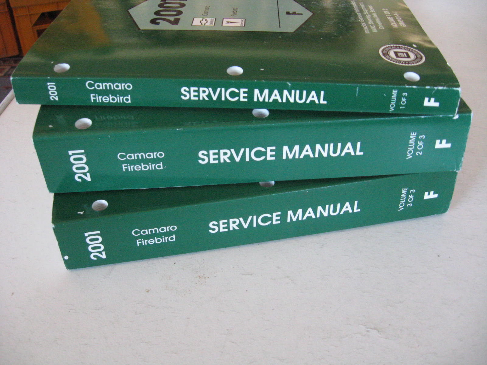 2001 Chevrolet Camaro + Pontiac Firebird Service Manual Set om 3 böcker