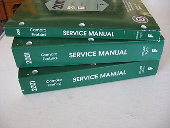 2001 Chevrolet Camaro + Pontiac Firebird Service Manual Set om 3 böcker