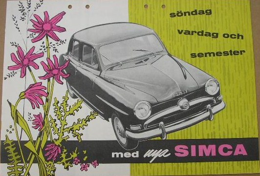 1955 Simca broschyr svensk