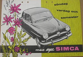 1955 Simca broschyr svensk