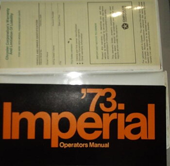 1973 Imperial Operators Manual