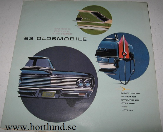 1963 Oldsmobile färgbroschyr folder