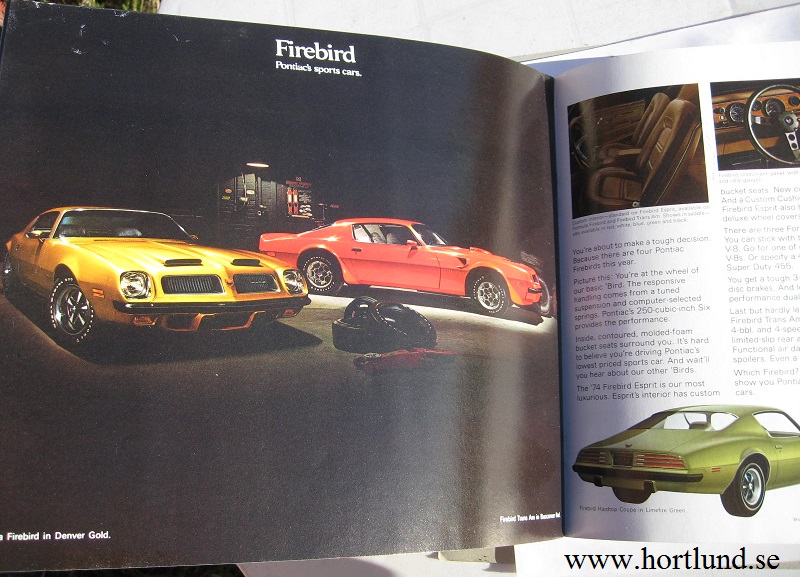 1974 Pontiac alla modeller broschyr stor - 4