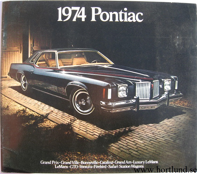 1974 Pontiac alla modeller broschyr stor