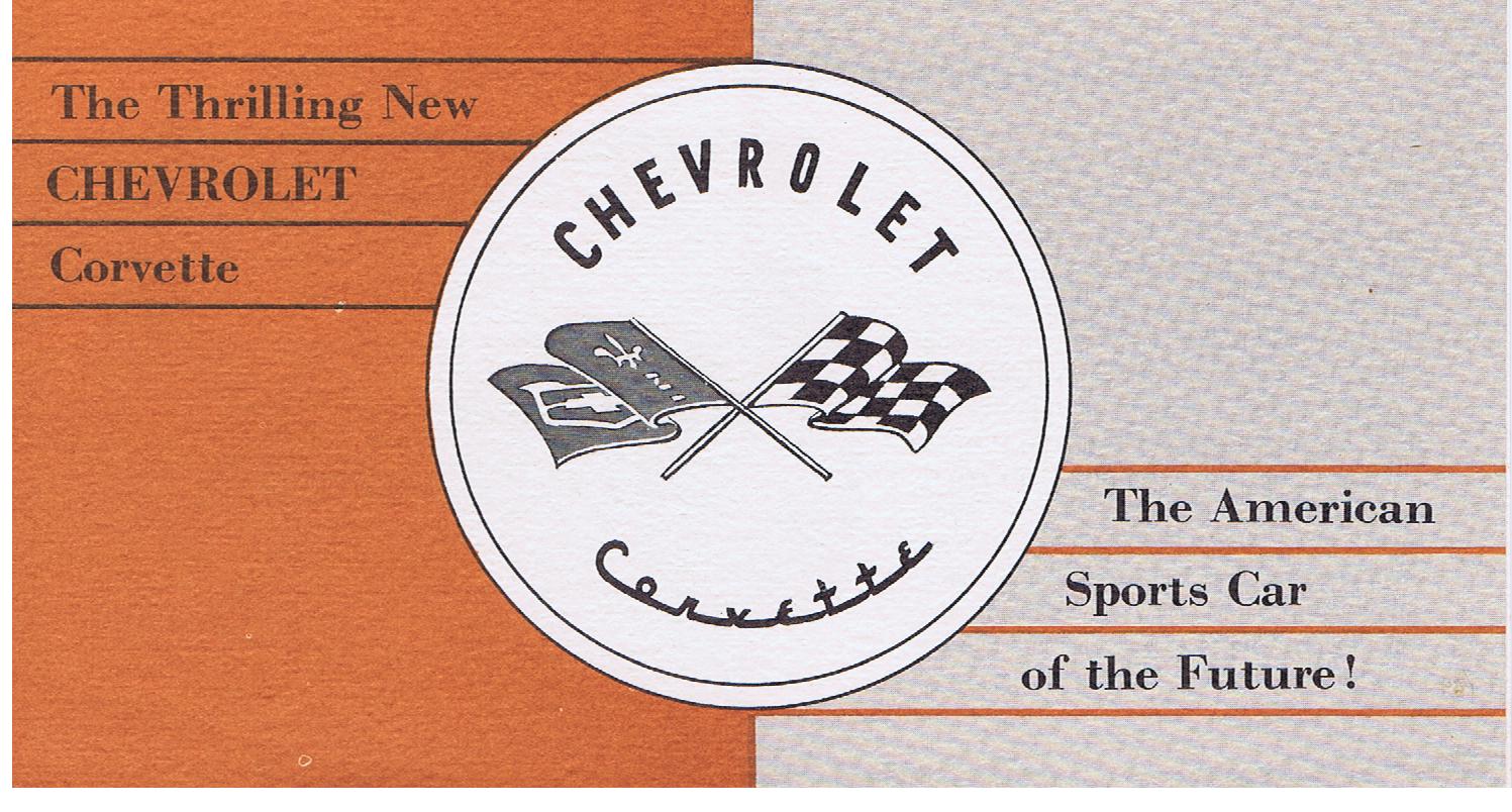1953 Chevrolet Corvette Folder Unikt Original