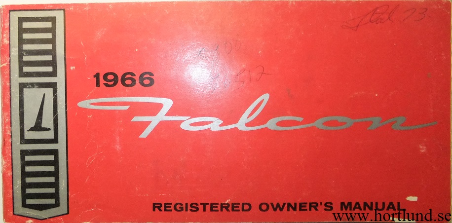1966 Ford Falcon Owners Manual Kanada