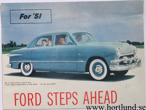 1951 Ford car broschyr