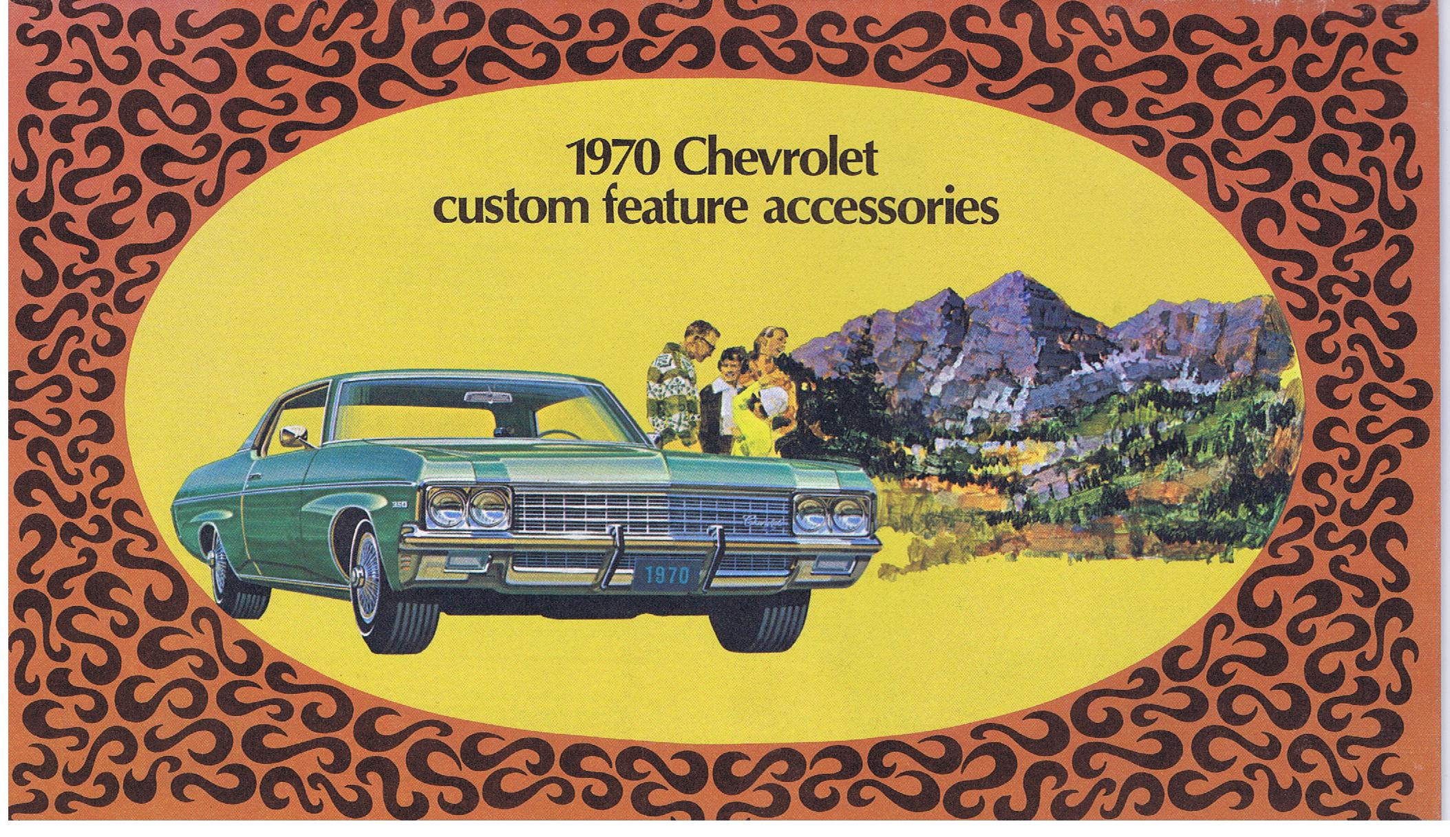 1970 Chevrolet Tillbehörsbroschyr Custom Feature Accessories