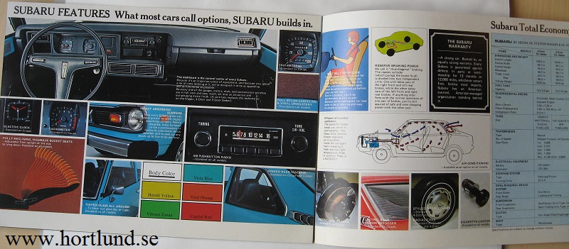 1975 Subaru broschyr - 2
