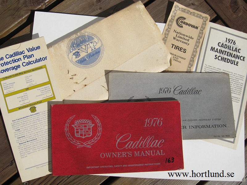 1976 Cadillac Owners Manual set