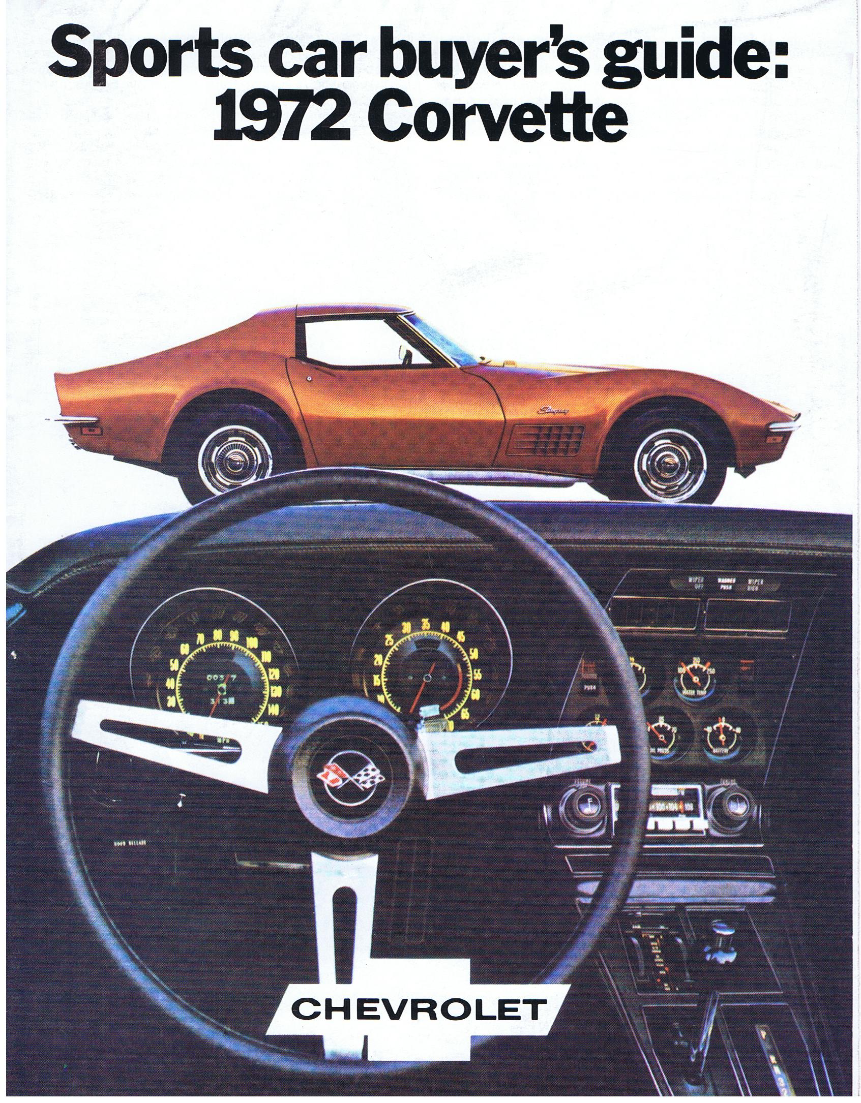 1972 Chevrolet Corvette Original Affisch med info på baksidan