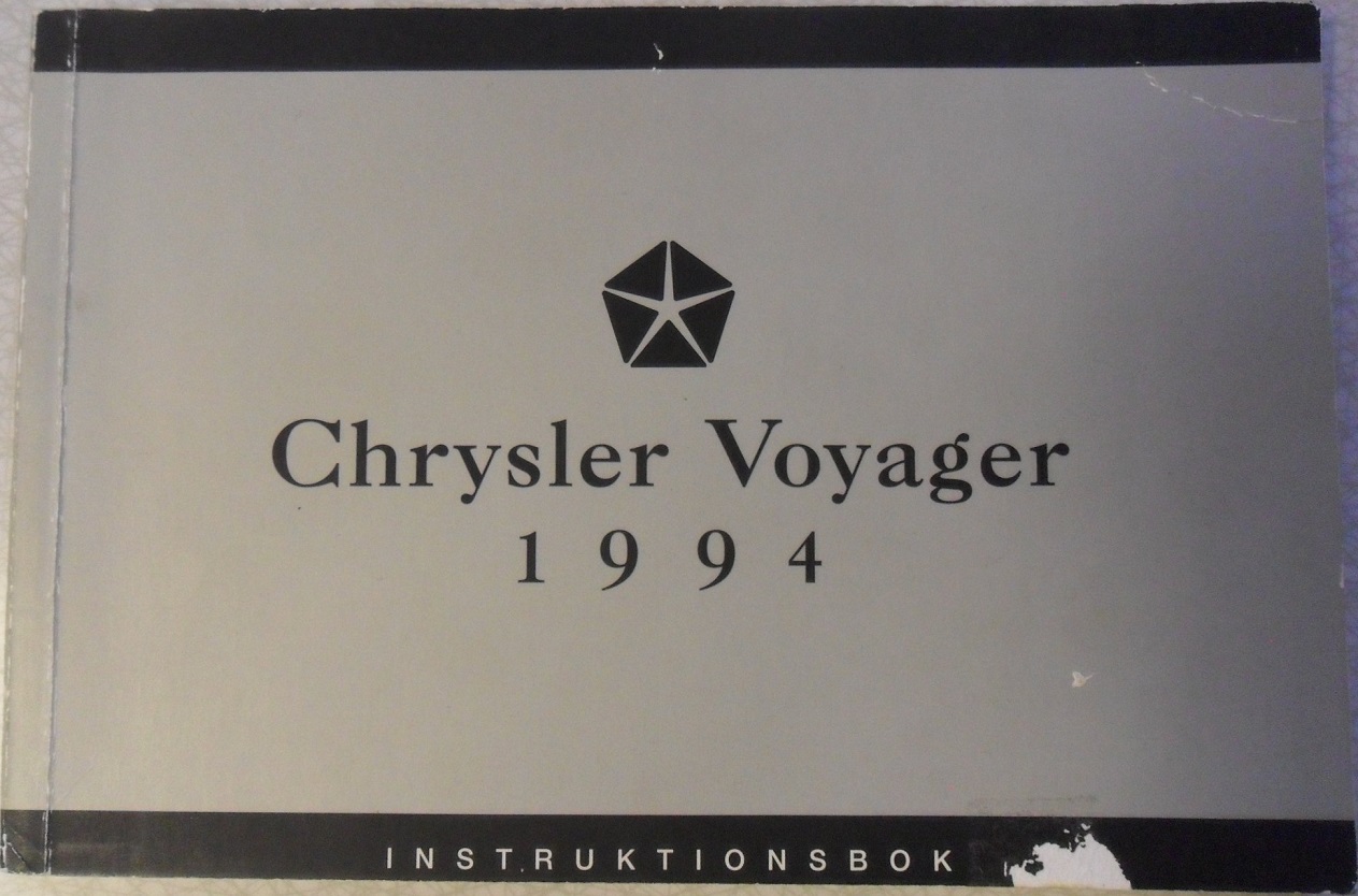 1994 Chrysler Voyager Instruktionsbok svensk