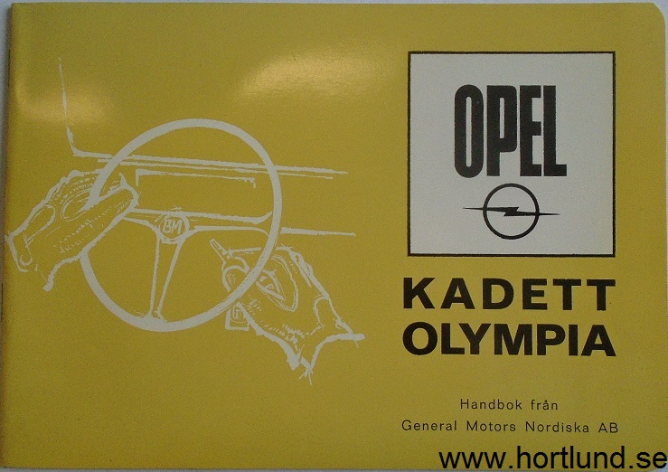 1968 Opel Kadett Olympia Handbok typ 2