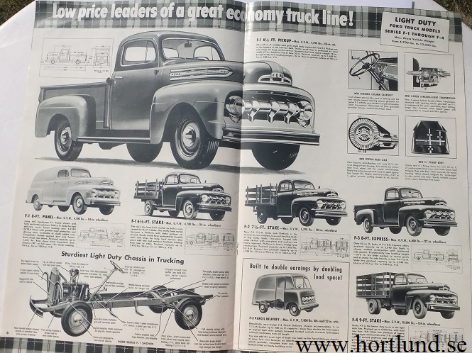 1951 Ford Truck broschyr - 3