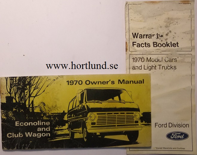 1970 Ford Van Owners Manual
