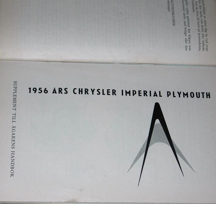 1956 Chrysler, Imperial och Plymouth Ägarens Handbok svensk - 4