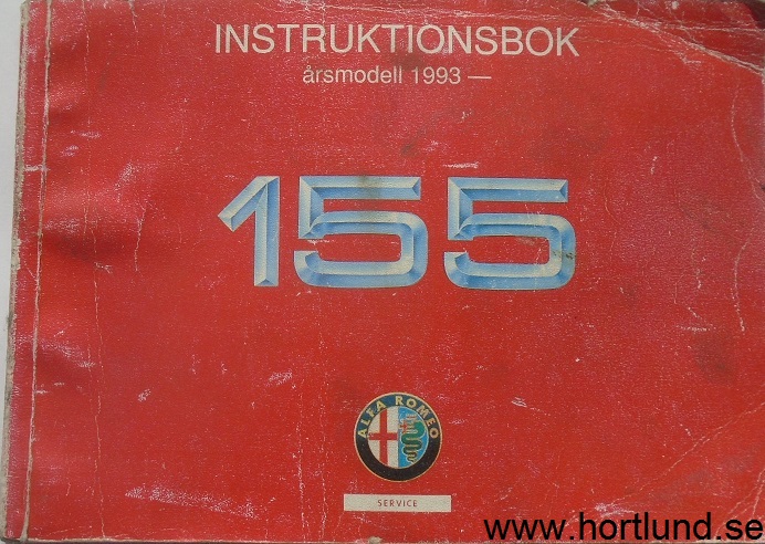 1993 Alfa Romeo 155 Instruktionsbok svensk