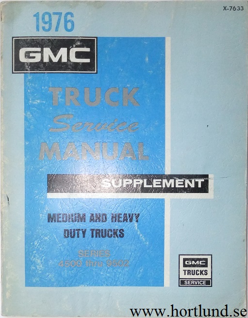 1976 GMC Medium and Heavy Trucks Service Manual supplement