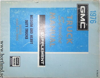 1976 GMC Medium and Heavy Trucks Service Manual supplement
