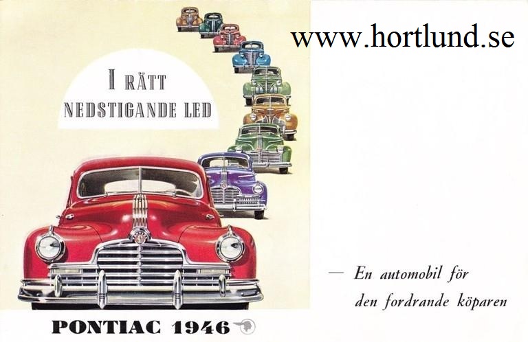 1946 Pontiac svensk broschyr