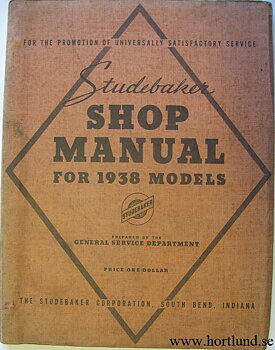 1938 Studebaker Shop Manual röd