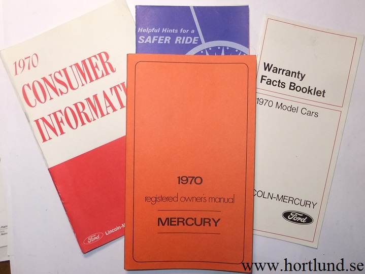 1970 Mercury Full Size Owners Manual