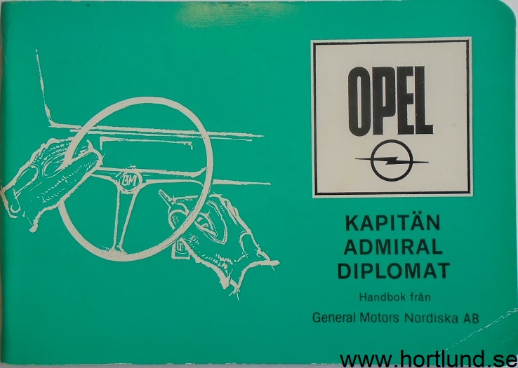 1969 Opel Kapitän Admiral Diplomat Handbok