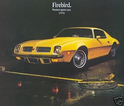 1974 Pontiac Firebird broschyr